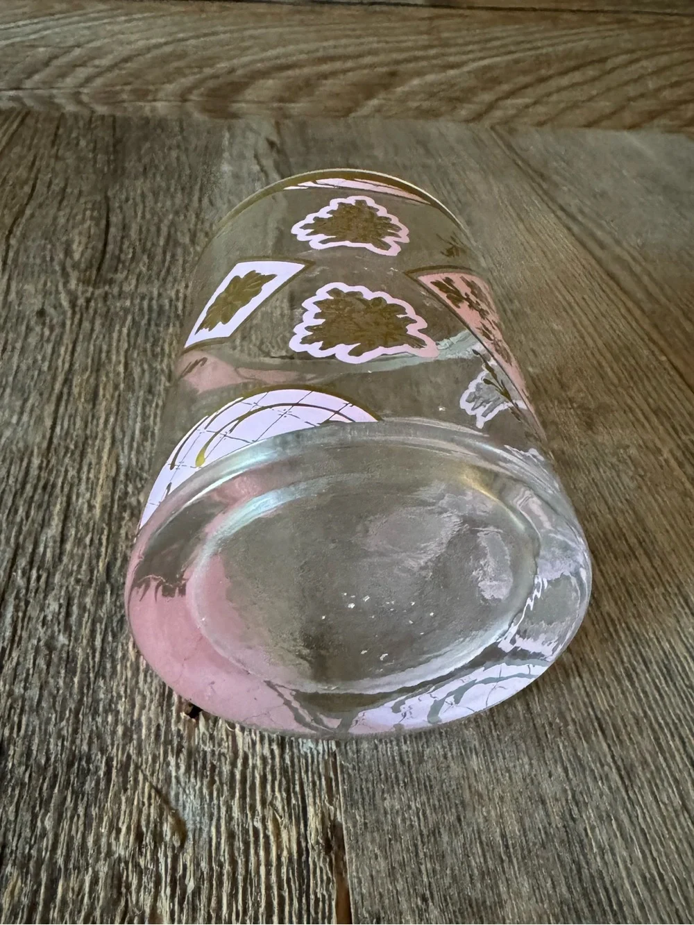 Vintage Culver Valencia lowball glass in a classic Hollywood Regency style